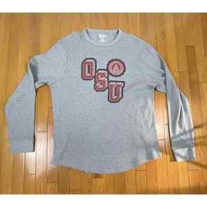Ohio State Thermal Shirt Men's‎ L Gray Long Sleeve NCAA College Football